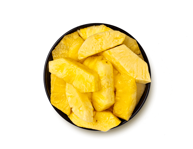 A side of pineapple chunks